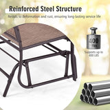 Byroce 2-Person Patio Outdoor Glider Bench, Double Swing Loveseat Rocker with Heavy Duty Metal Frame, 400 LBS - Photo 6