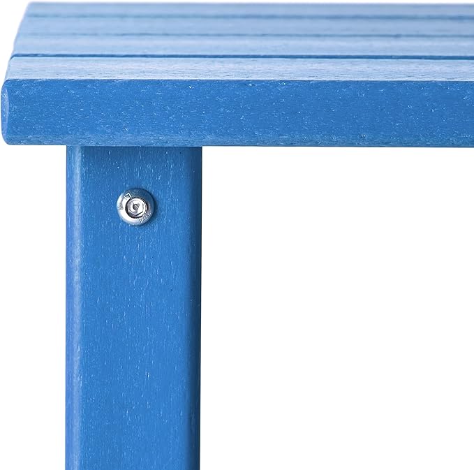 WestinTrends Malibu Square Outdoor Side Table for Adirondack Chair, Pacific Blue - Photo 5