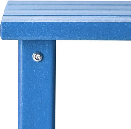 WestinTrends Malibu Square Outdoor Side Table for Adirondack Chair, Pacific Blue
