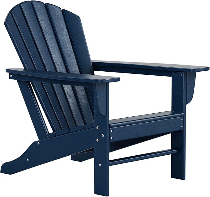 Costaelm Outdoor Adirondack Chair, HDPE Patio Chair, Weather Resistant Lawn Firepit Outside Chairs for Porch, Poolside - Photo 7