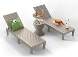 ROJIK Outdoor Chaise Lounge Chair Set of 2,with 5-Position Adjustable Backrest,Waterproof & Lightweight - Photo 1