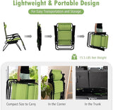 Tangkula Zero Gravity Chair, Folding Patio Lounge Chair Adjustable Outdoor Recliner with Cup Holder - Photo 8