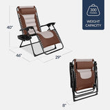 Best Choice Products Oversized Padded Zero Gravity Chair, Folding Outdoor Patio Recliner - Photo 2