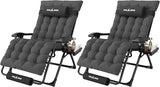 Amopatio Oversized Zero Gravity Chair, 33in Reclining Camping Lounge Chair Upgraded Lock and Footrest, Cup Holder - Photo 1