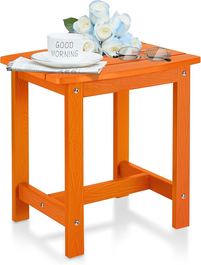 Y&M Outdoor Side Table, HIPS Adirondack Small Single Table, Waterproof Square Outside Table - Photo 1