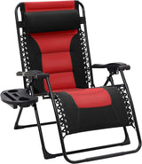 JEAREY Oversized Padded Zero Gravity Chairs, Folding Lounge Chair Outdoor Patio Recliner - Photo 1