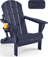 Ciokea Folding Adirondack Chair Wood Texture, Patio Adirondack Chair Weather Resistant - Photo 1