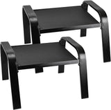 Outddor Patio Ottoman 2 Set All Weather Outdoor Foot Rest Patio Furniture Coffee Table for Garden Backyard Porch Black - Photo 1