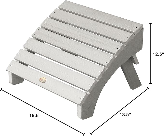 Highwood AD-OTL1-HGR Adirondack Folding Ottoman, Harbor Gray - Photo 3