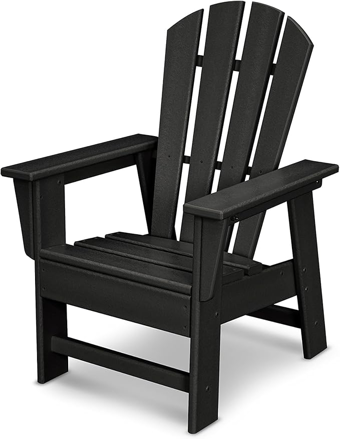 Polywood® Kids Adirondack Chair in Black