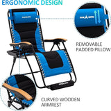 Amopatio Padded Oversized Zero Gravity Chair Set of 2 with Cup Holder - Photo 3