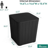 YITAHOME Resin Outdoor Deck Box, 11.5 Gallon Outdoor Storage Box with Removable Lid - Photo 3