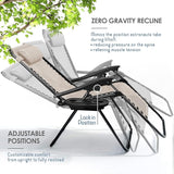 Nestl Zero Gravity Chairs Set of 2, Patio Lounge Chair Outdoor with Pillows & Cup Holder Trays - Photo 4