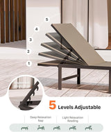 Chaise Lounge Chair Outdoor, Aluminum Patio Lounge Chairs - Photo 4