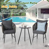 1 Pack Metal Outdoor Side Table Small Outside Round End Table for Patio Modern Accent Garden Corner Table for Small - Photo 5