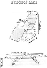 Outdoor Patio Chairs Heavy Duty Sun Lounger Chair Foldable Zero Gravity - Photo 4