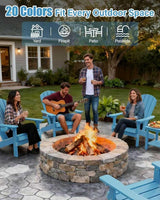 YEFU Adirondack Chair Weather Resistant: Outdoor Chair HIPS Plastic Adirondack Chairs - Patio Chairs with Cup Holder & - Photo 8