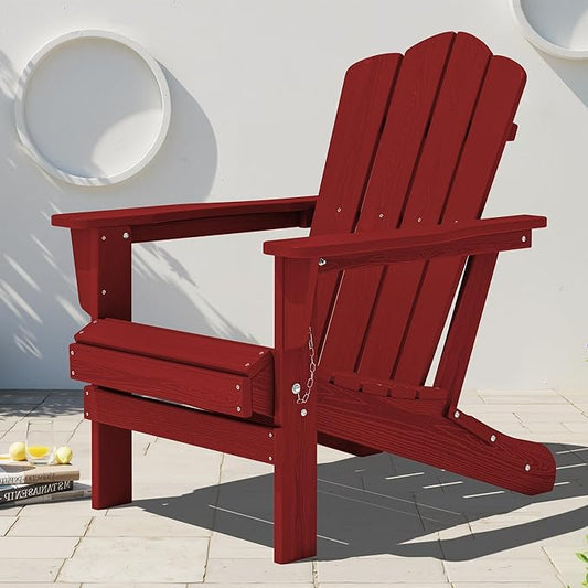 KINGYES Folding HDPE Adirondack Chairs