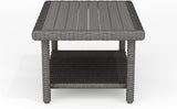Martha Stewart Bedford Indoor-Outdoor Patio Coffee Table with Lower Shelf, Faux Wood Top - Photo 9