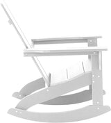 Flash Furniture Set of 2 Finn Modern Commercial Grade Adirondack Rocking Chairs - All-Weather White Poly Resin Wood - Photo 8