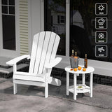 YEFU Adirondack Side Table, 18" Double Outdoor Side Table Set of 2, Poly Lumber end Table, Weather Resistant for Indoor - Photo 2