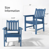 Stoog Outdoor Bench & Chairs Set, All-Weather Patio Furniture Set, Include 2 Patio Chairs and 1 Patio Bench, for Porch - Photo 8