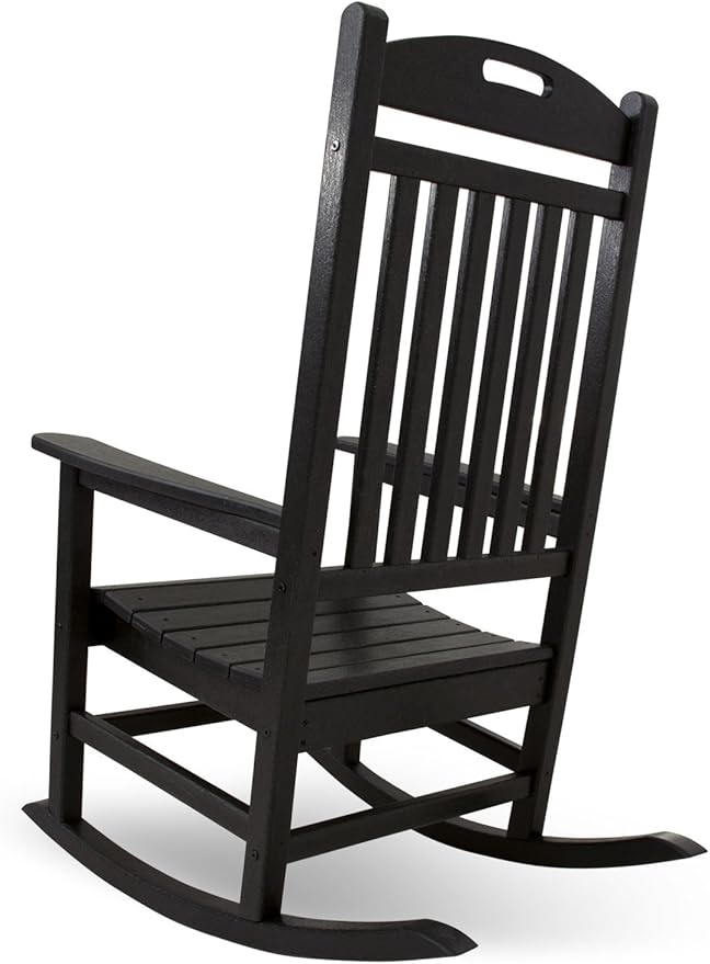 Trex Outdoor Furniture by Polywood Yacht Club Rocker Chair, Charcoal Black (TXR100CB)