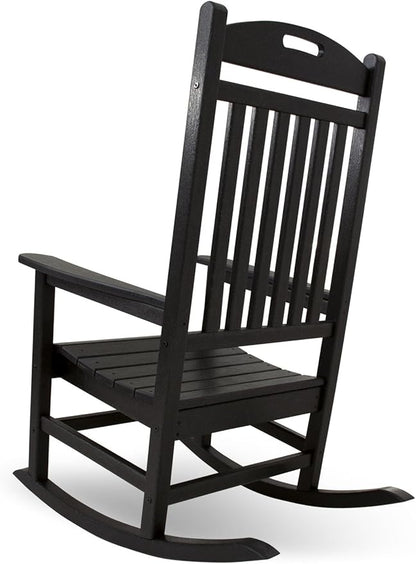 Trex Outdoor Furniture by Polywood Yacht Club Rocker Chair, Charcoal Black (TXR100CB)