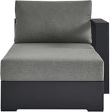 Modway Tahoe Powder-Coated Aluminum Outdoor Chaise Lounge in Gray Charcoal with Weather-Resistant Cushions - Photo 6