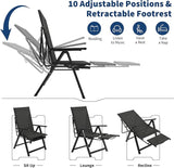 Outdoor Lounge Chairs, Patio Folding Chairs for Outside - Photo 3