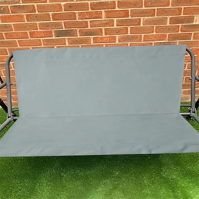 Patio Porch Swing Seat Cover, 2/3 Seater Bench Swing Cushion Replacement Covers, 900D Thicken Oxford Waterproof Fabric Swings Seat Cover Outdoor Garden Swings Chair(Gray-33.5x18.9x18.9inch)