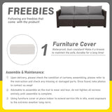 Valita Patio Furniture 3-seat Sofa Brown Wicker Outdoor Furniture Outdoor Couch Deep Seat High Backrest Waterproof - Photo 6