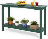 Outdoor Console Table, All-Weather 2-Tier Patio Console Table, Outside Plant Stand Table, Low Maintenance - Photo 1