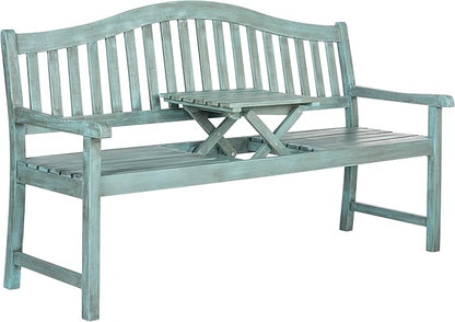 SAFAVIEH Outdoor Collection Mischa Natural Brown Bench