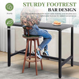 Outdoor Bar Table, Patio Counter Height Bar Table, 47" Rectangle Bar Table for Patio, Garden, Yard, Balcony - Photo 4