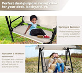 AECOJOY 2-Seat Outdoor Patio Swing Chair with Adjustable Canopy, Porch Swings Chairs for Adult - Photo 6
