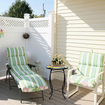 Butterfly Sunflower Small Patio Table,Outdoor Side Table,Outdoor Bar Tables,Metal Glass End Table for Porch Garden Yard Living Room Valentine Decor, 10 Inch Table, Valentine Decoration Gift