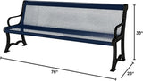COATEDOUTDOORFURNITURE Heavy-Duty Outdoor Bench Thermoplastic Coated, Expanded Metal, Commercial-Grade Garden Bench - Photo 2