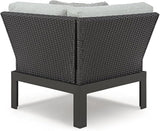 Signature Design by Ashley Beachloft Right-Arm Facing Casual 4-Piece Outdoor Sectional with Cushion and 3 Throw Pillows - Photo 10