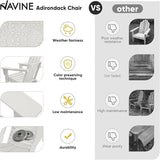 Adirondack Chair Set of 4, HDPE Folding Adirondack Chair with Multifunctional Cup Holder - Photo 5