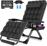 Suteck Oversized Zero Gravity Chair, 33In XXL Lounge Chair w/Removable Cushion&Headrest - Photo 1