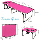 Backpack Sun Tanning Chair with Face Hole & Beach Table - Photo 3