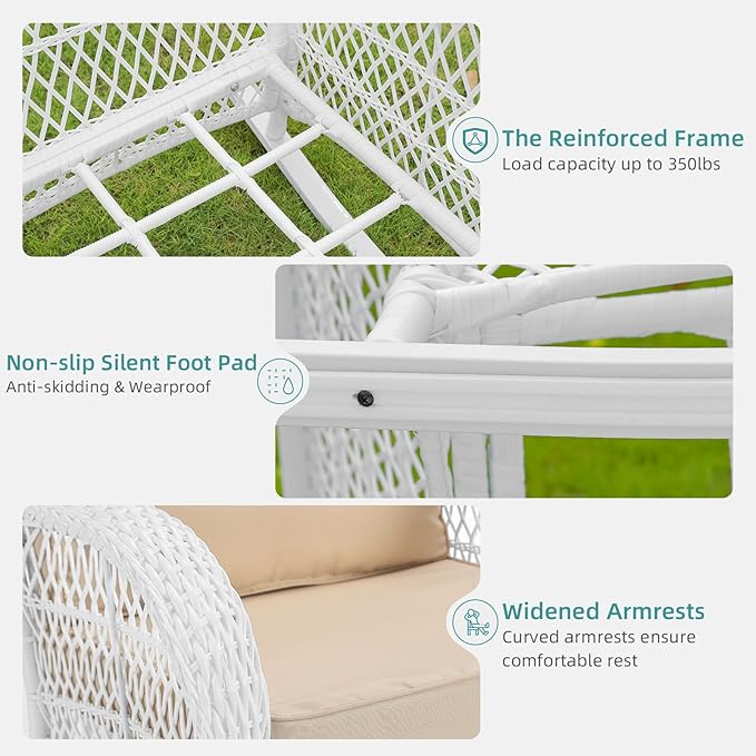 MEETWARM 3 Pieces Patio Conversation Set - Photo 6