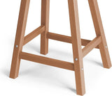 WestinTrends Malibu 24 Inch Outdoor Bar Stools, All Weather Resistant Poly Lumber Adirondack Counter Height Stools, Teak - Photo 9