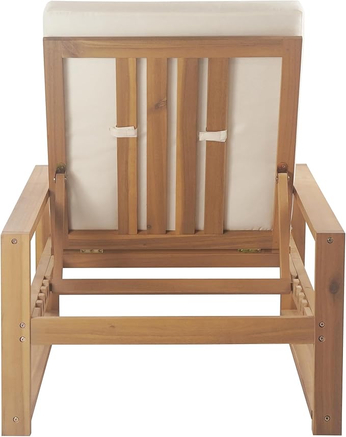 Outdoor Lounge Chairs, 6-Position Patio Chaise Lounge with Cushion & Adjustable Backrest for Backyard, Deck - Photo 7