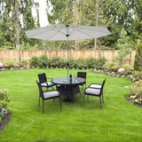 Dulles Glass 60 inch Round Glass Table Top Center Hole - Tempered - 1/4" Thick Glass Surface, Safe Flat Polished - Photo 2