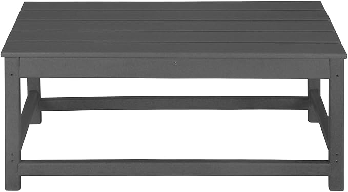 WO WESTIN OUTDOOR HDPE Laguna Outdoor Poly Adirondack Coffee Table, Gray