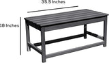 WO WESTIN OUTDOOR HDPE Laguna Outdoor Poly Adirondack Coffee Table, Dark Brown - Photo 3