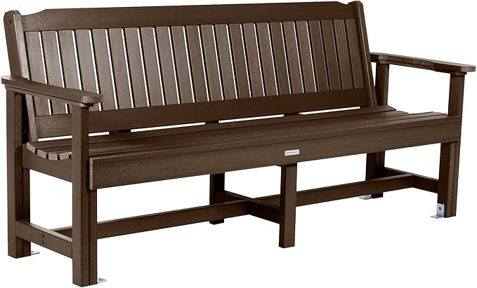 Sequoia Professional CM-BENSQ62-ACE Commercial Grade Exeter 6 Foot Garden Bench, Weathered Acorn - Photo 1