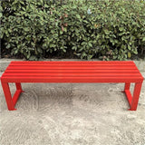 Metal Garden Benches, Backless Locker Room Bench, Multifunctional Long Bench with Steel Frame - Photo 1